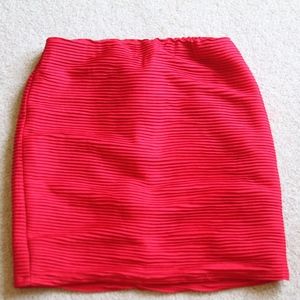 Red Fitted Skirt